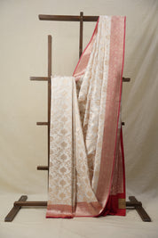 Off White Banarasi Silk Saree - SROWBSS791
