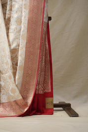 Off White Banarasi Silk Saree - SROWBSS791