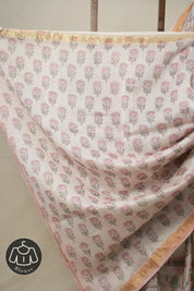 Off White HBP Cotton Silk Saree With Maheshwari Border - SROWCSS1301