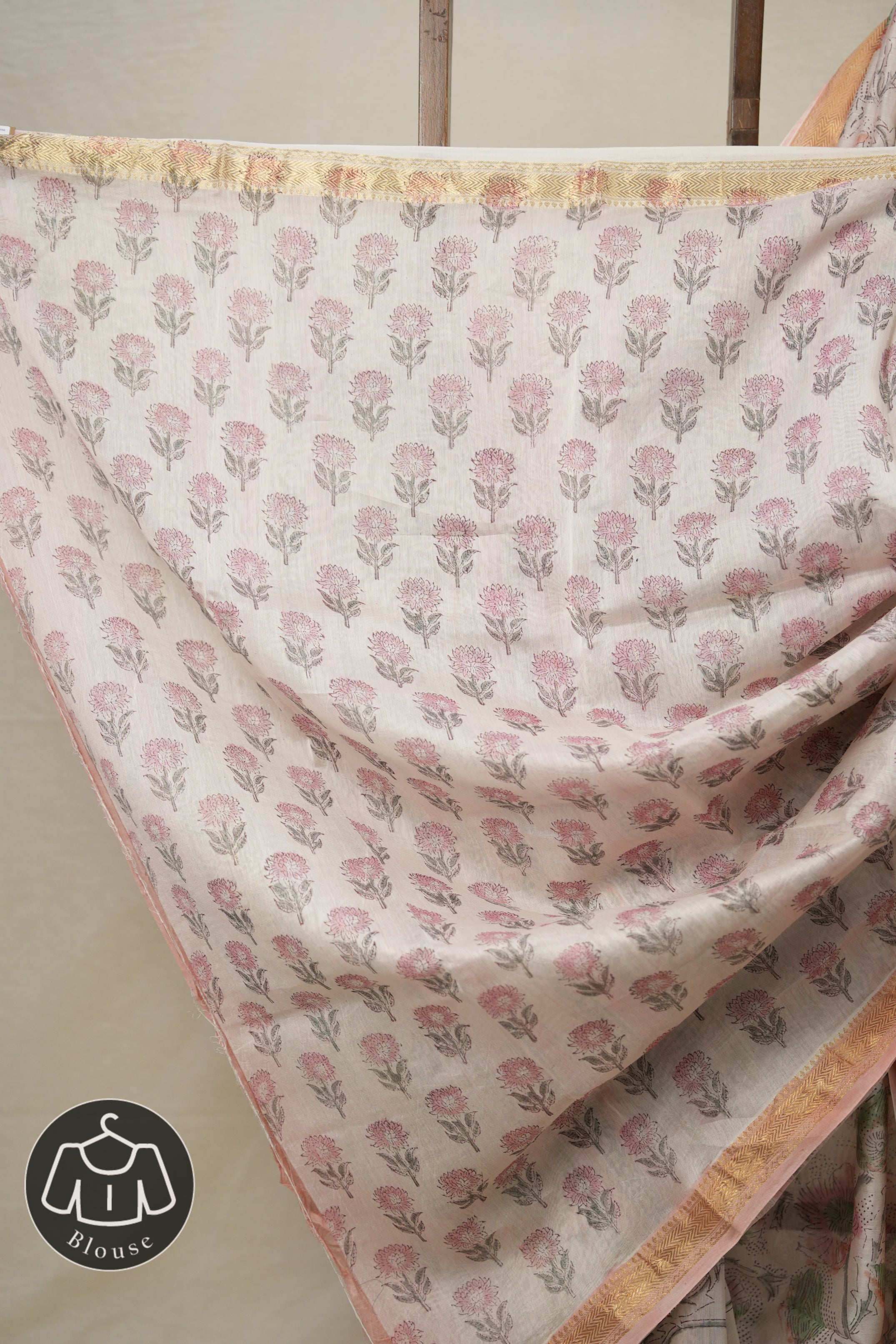 Off White HBP Cotton Silk Saree With Maheshwari Border - SROWCSS1301