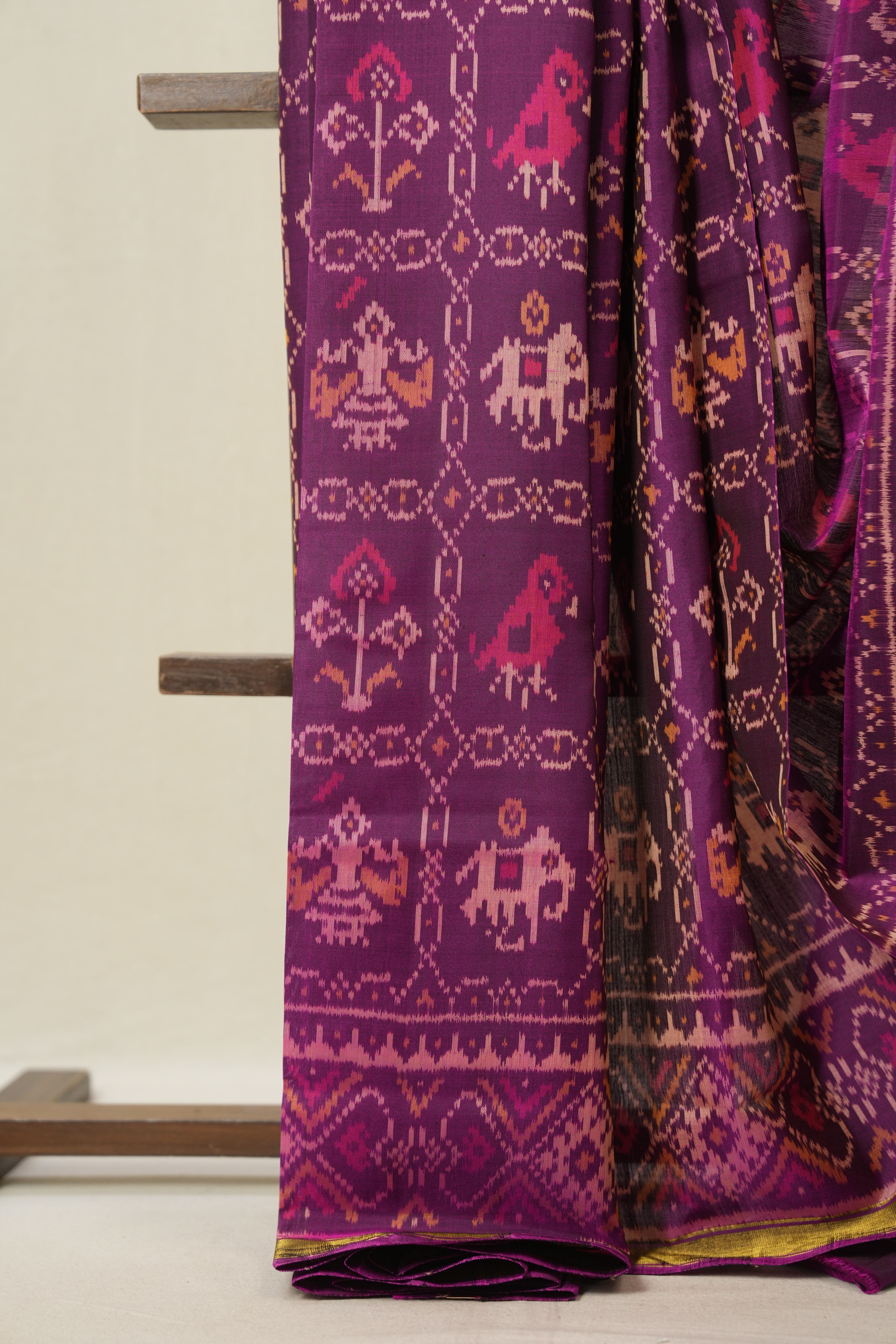 Magenta Pink Rajkot Patola Silk Saree - SRMPRPSS608