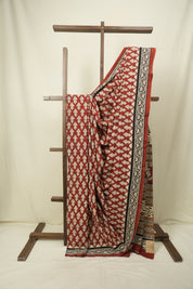 Maroon HBP Cotton Saree - SRMCS3633