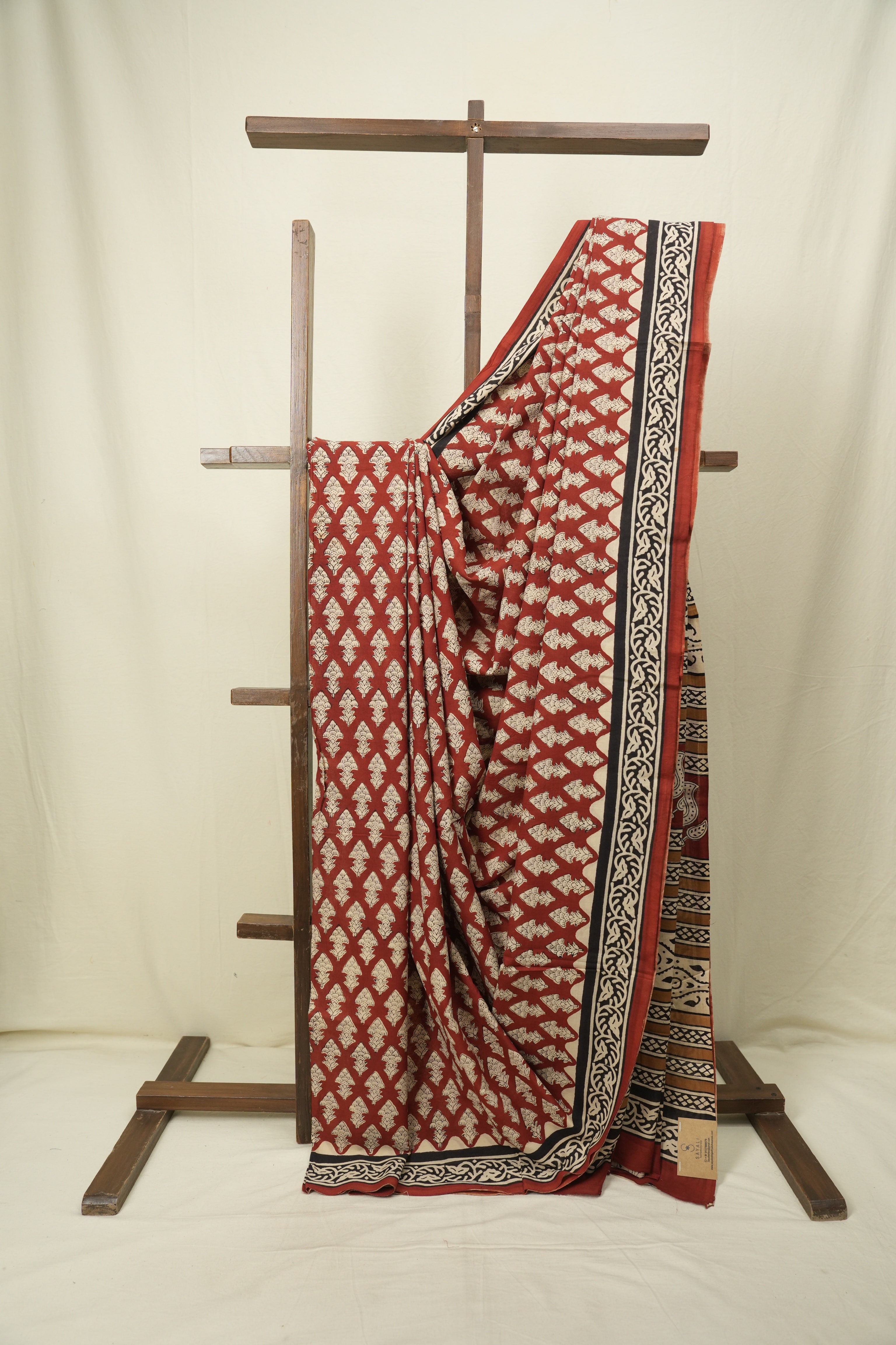 Maroon HBP Cotton Saree - SRMCS3633