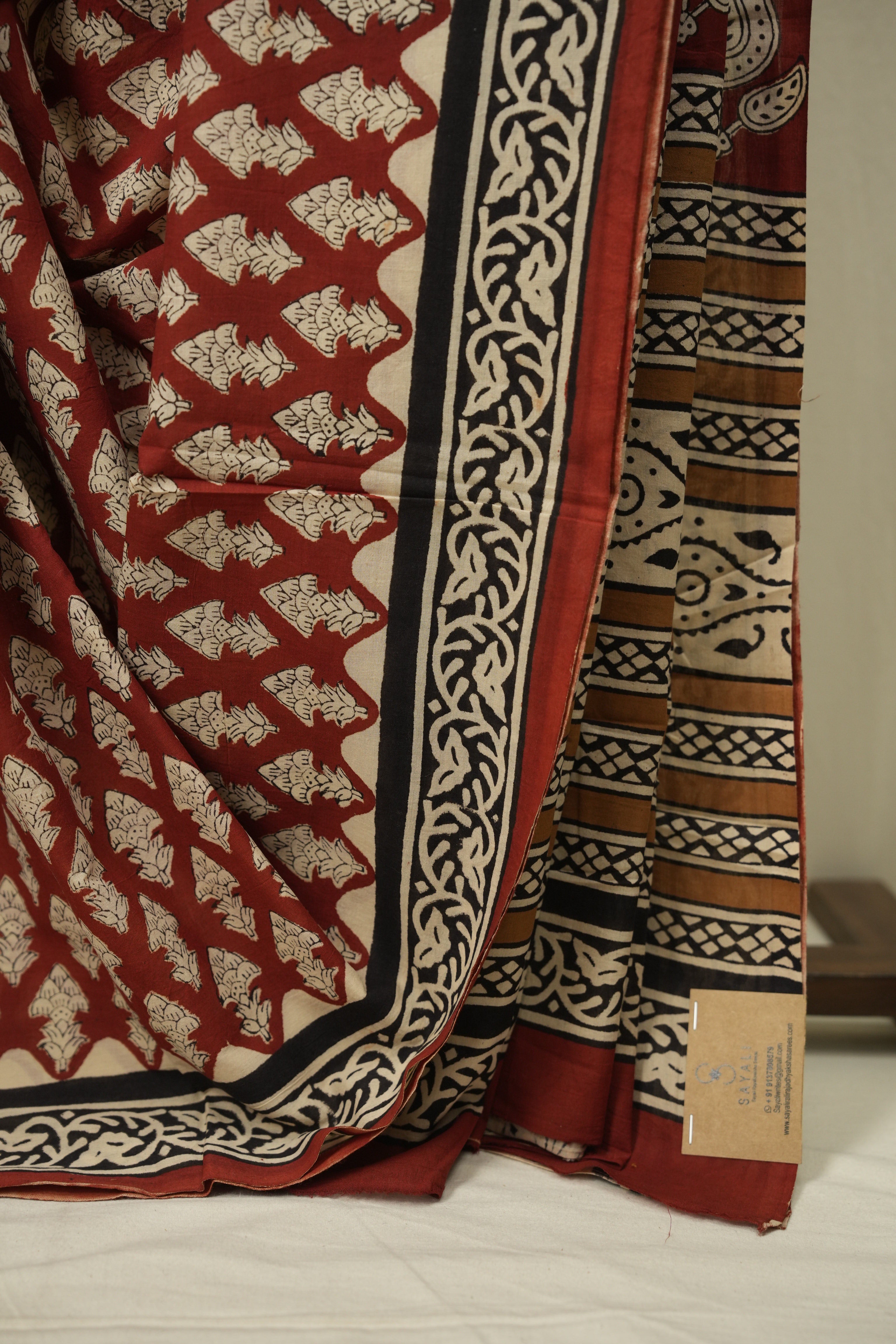 Maroon HBP Cotton Saree - SRMCS3633