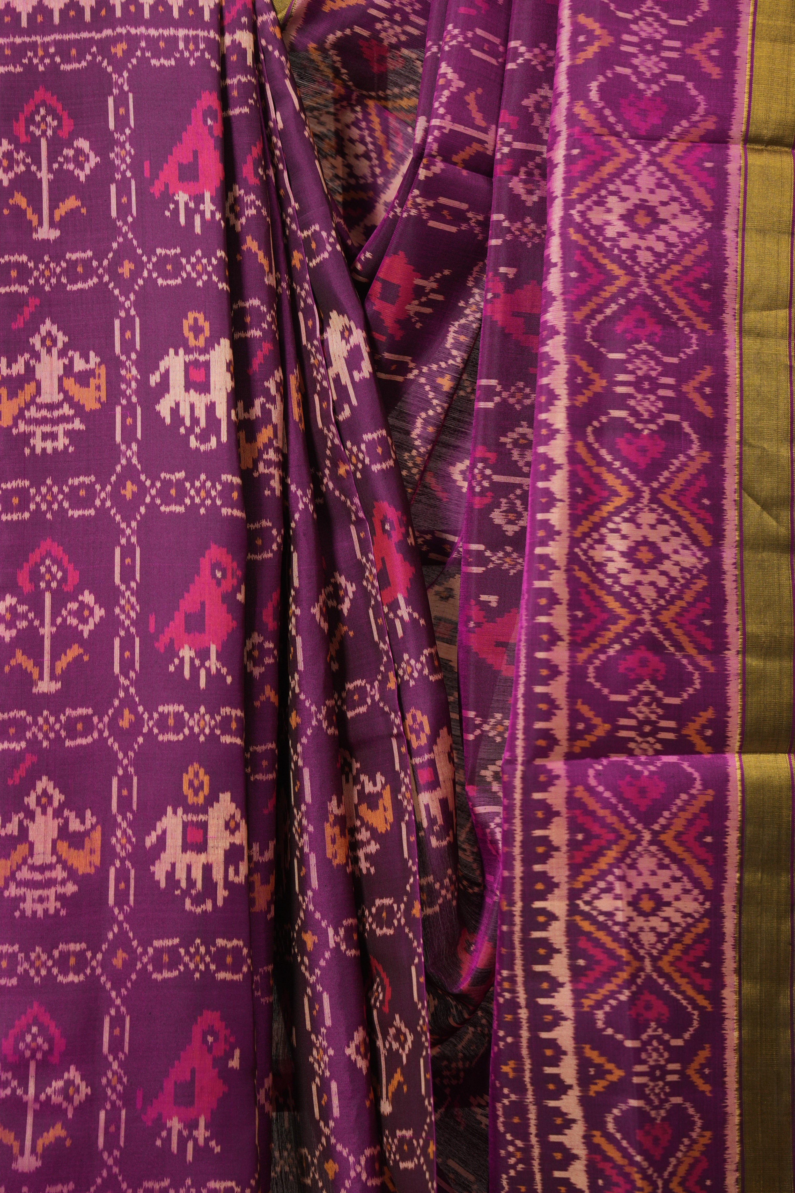 Magenta Pink Rajkot Patola Silk Saree - SRMPRPSS608