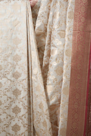 Off White Banarasi Silk Saree - SROWBSS791