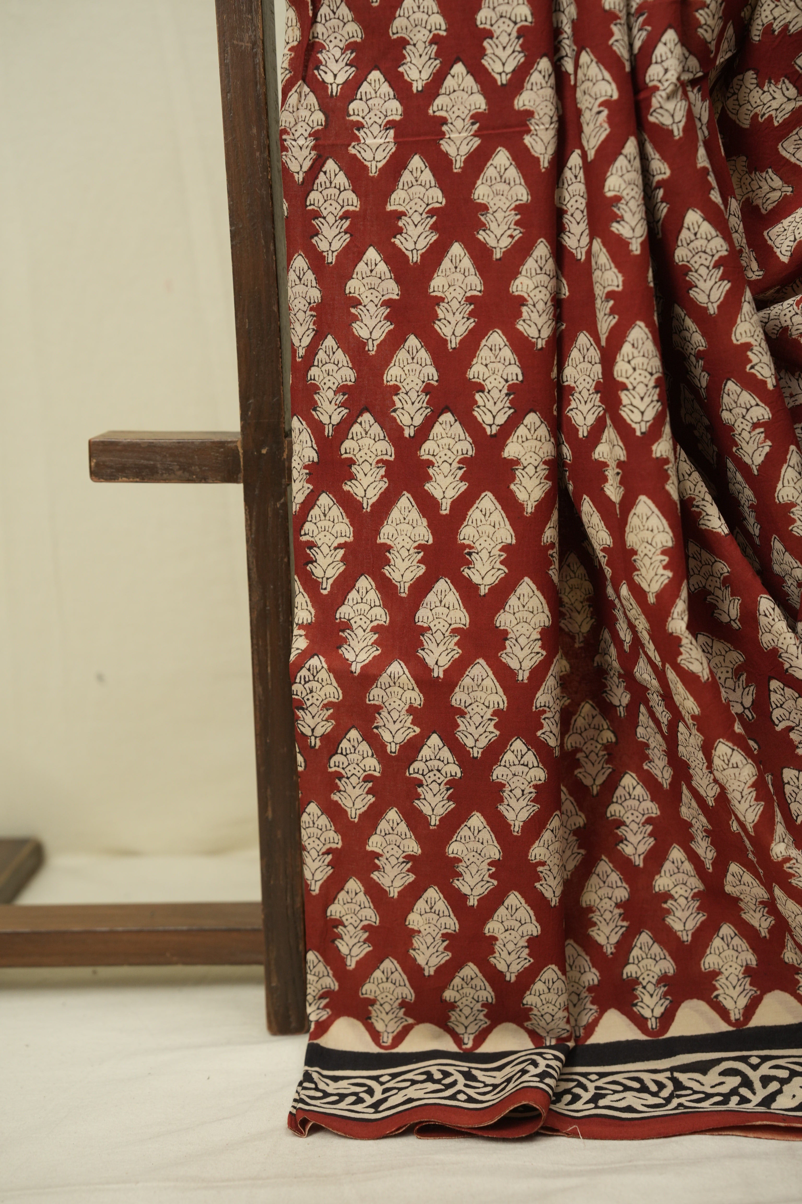 Maroon HBP Cotton Saree - SRMCS3633