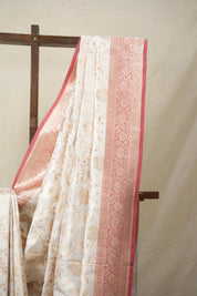 Off White Banarasi Silk Saree - SROWBSS791
