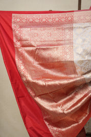 Off White Banarasi Silk Saree - SROWBSS791