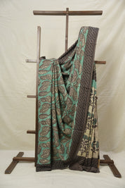 Aqua Green Kashish HBP Modal Silk Saree - SRAGKMSS551