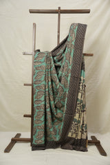 Aqua Green Kashish HBP Modal Silk Saree - SRAGKMSS551