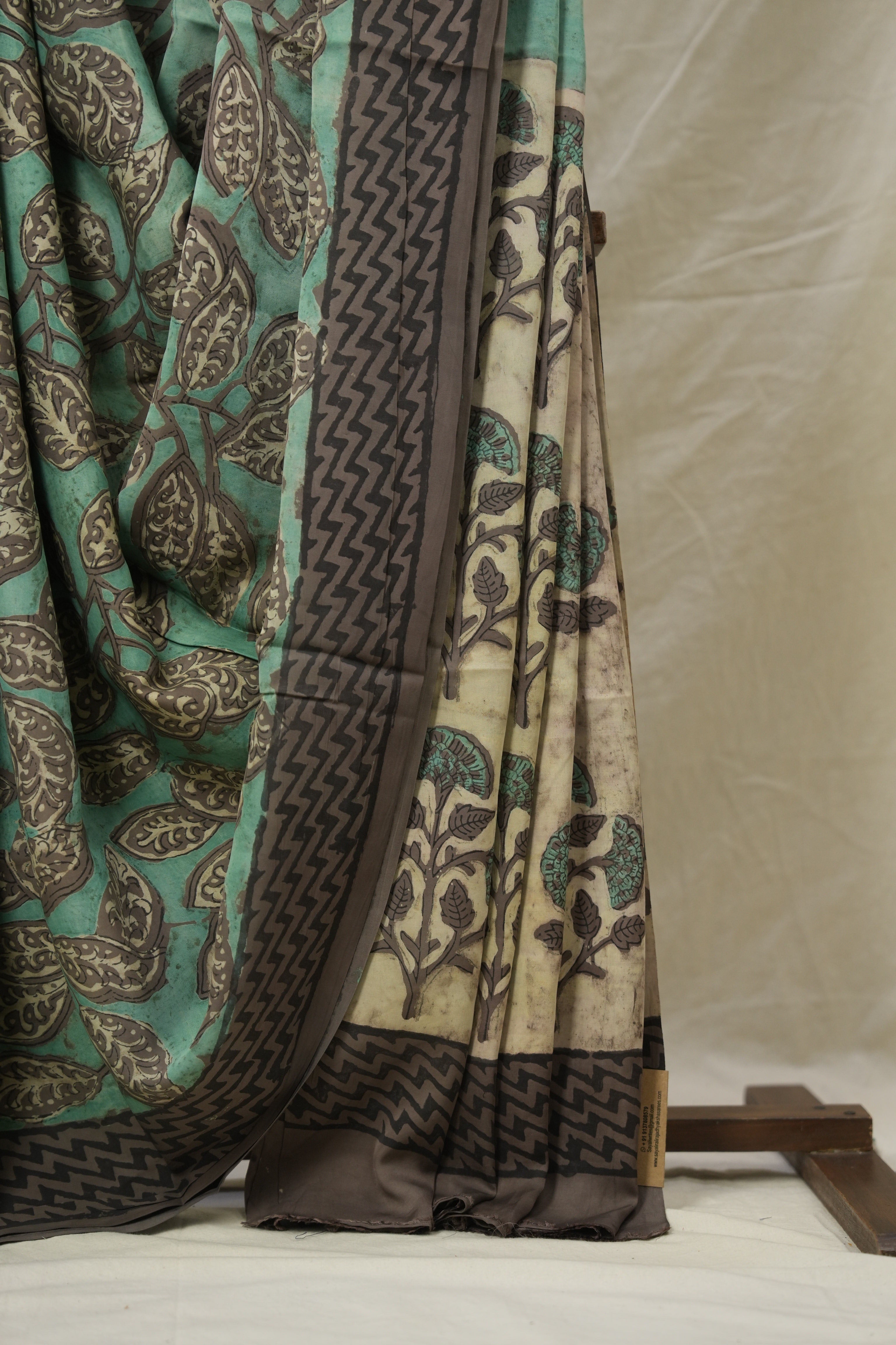Aqua Green Kashish HBP Modal Silk Saree - SRAGKMSS551