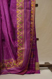 Light Purple Rajkot Patola Silk Saree - SRLPRPSS609