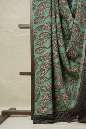 Aqua Green Kashish HBP Modal Silk Saree - SRAGKMSS551