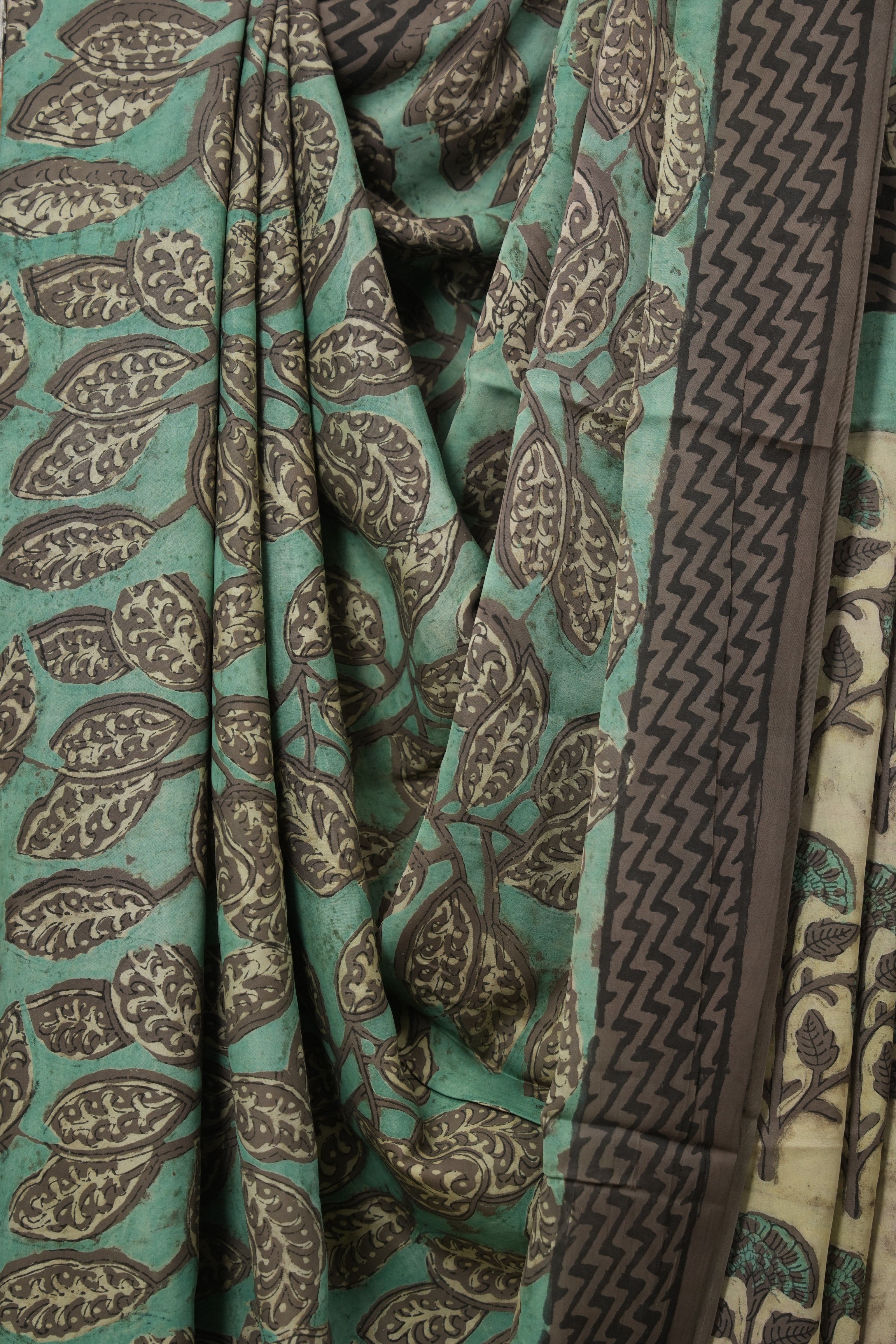 Aqua Green Kashish HBP Modal Silk Saree - SRAGKMSS551