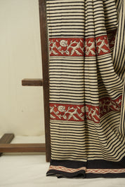 Cream HBP Cotton Saree - SRCCS3631