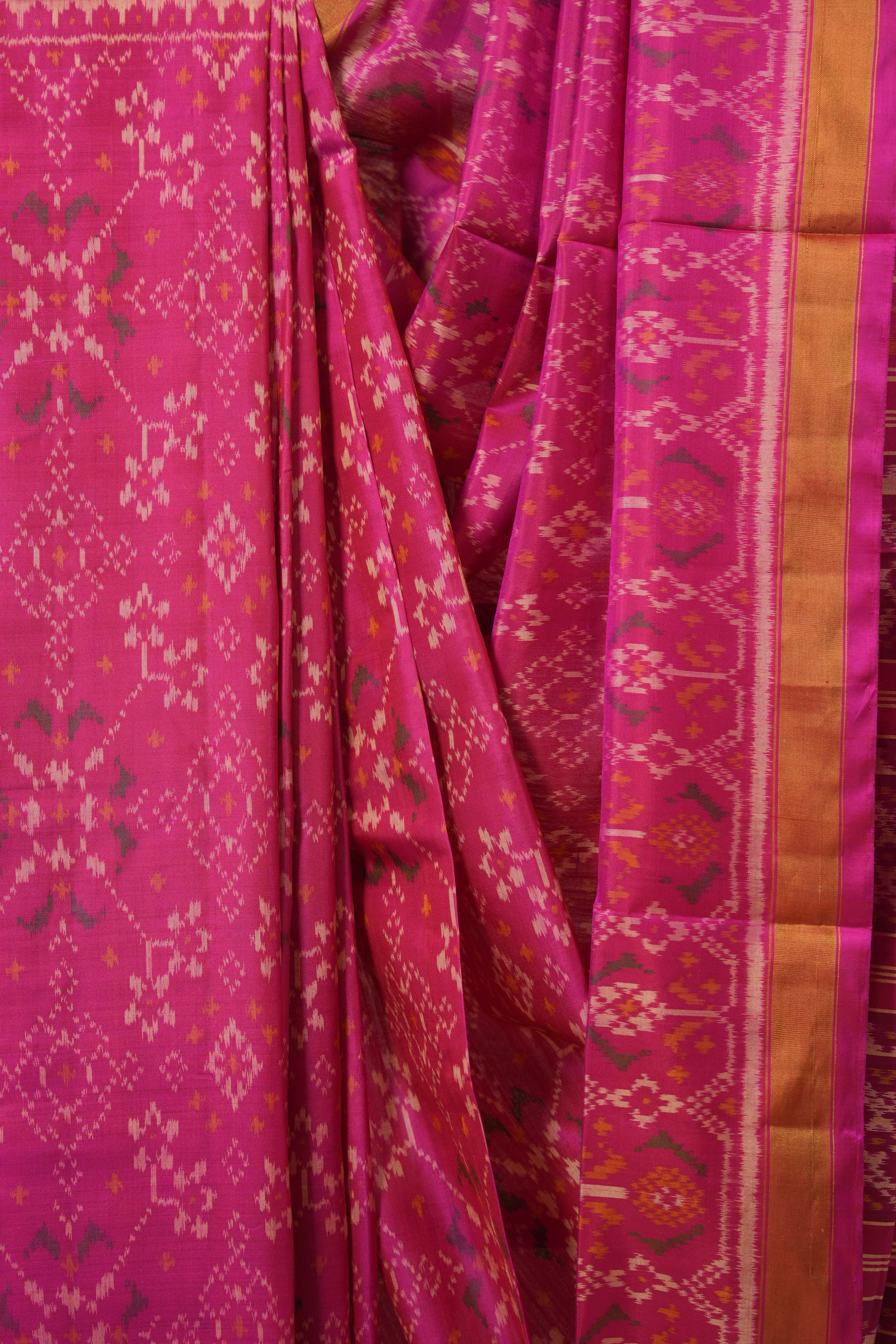 Pink Rajkot Patola Silk Saree - SRPRPSS610