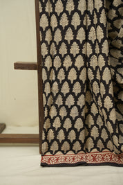 Black HBP Cotton Saree - SRBCS3630