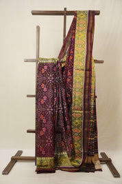 Maroon Rajkot Patola Silk Saree - SRMRPSS611