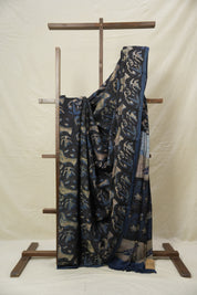 Black Brown HBP Modal Silk Saree - SRBBMSS553