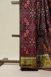 Maroon Rajkot Patola Silk Saree - SRMRPSS611