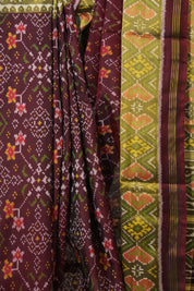 Maroon Rajkot Patola Silk Saree - SRMRPSS611