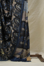 Black Brown HBP Modal Silk Saree - SRBBMSS553