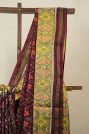 Maroon Rajkot Patola Silk Saree - SRMRPSS611