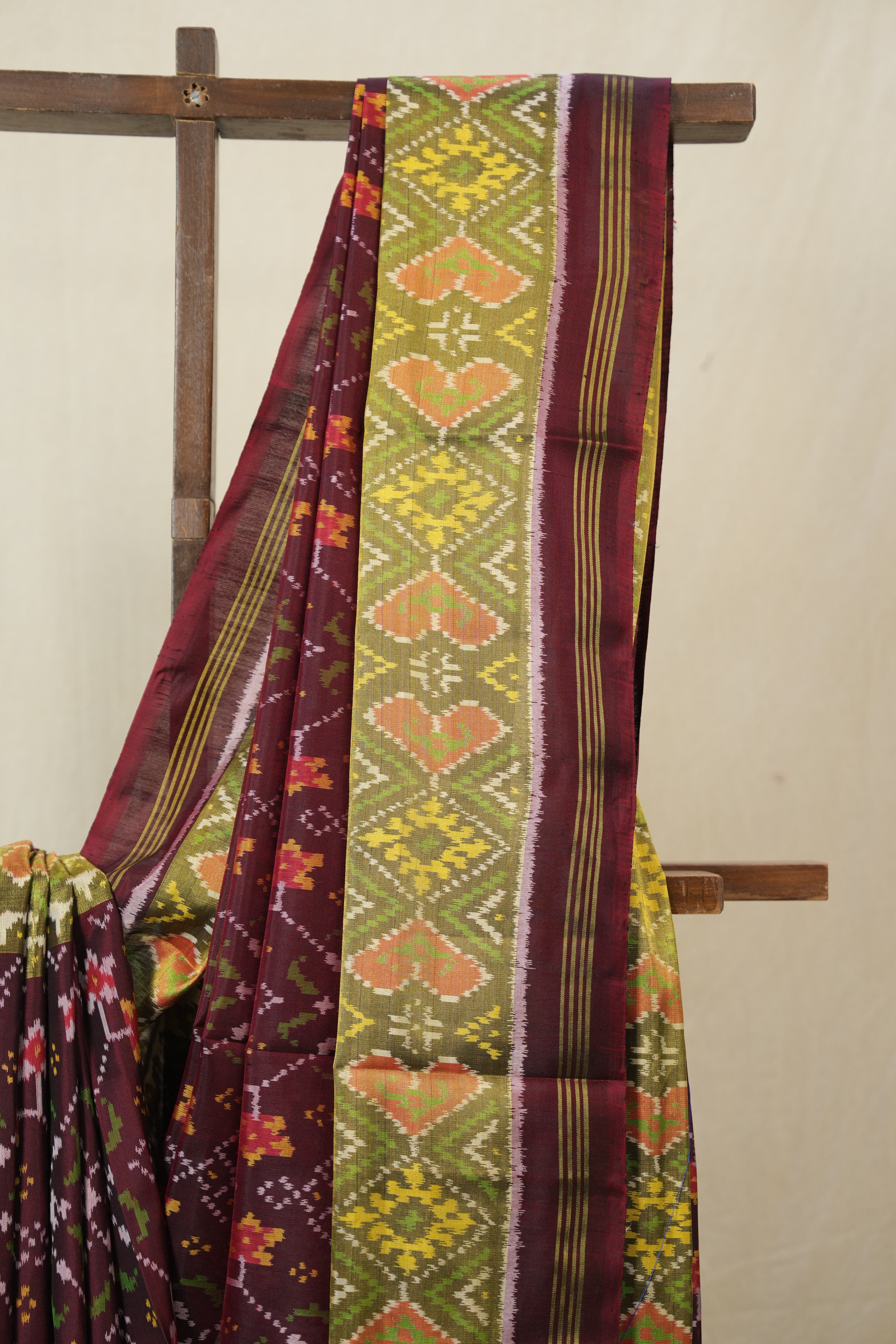 Maroon Rajkot Patola Silk Saree - SRMRPSS611