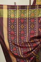 Maroon Rajkot Patola Silk Saree - SRMRPSS611