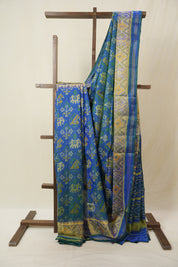 Blue Rajkot Patola Silk Saree - SRBRPSS614