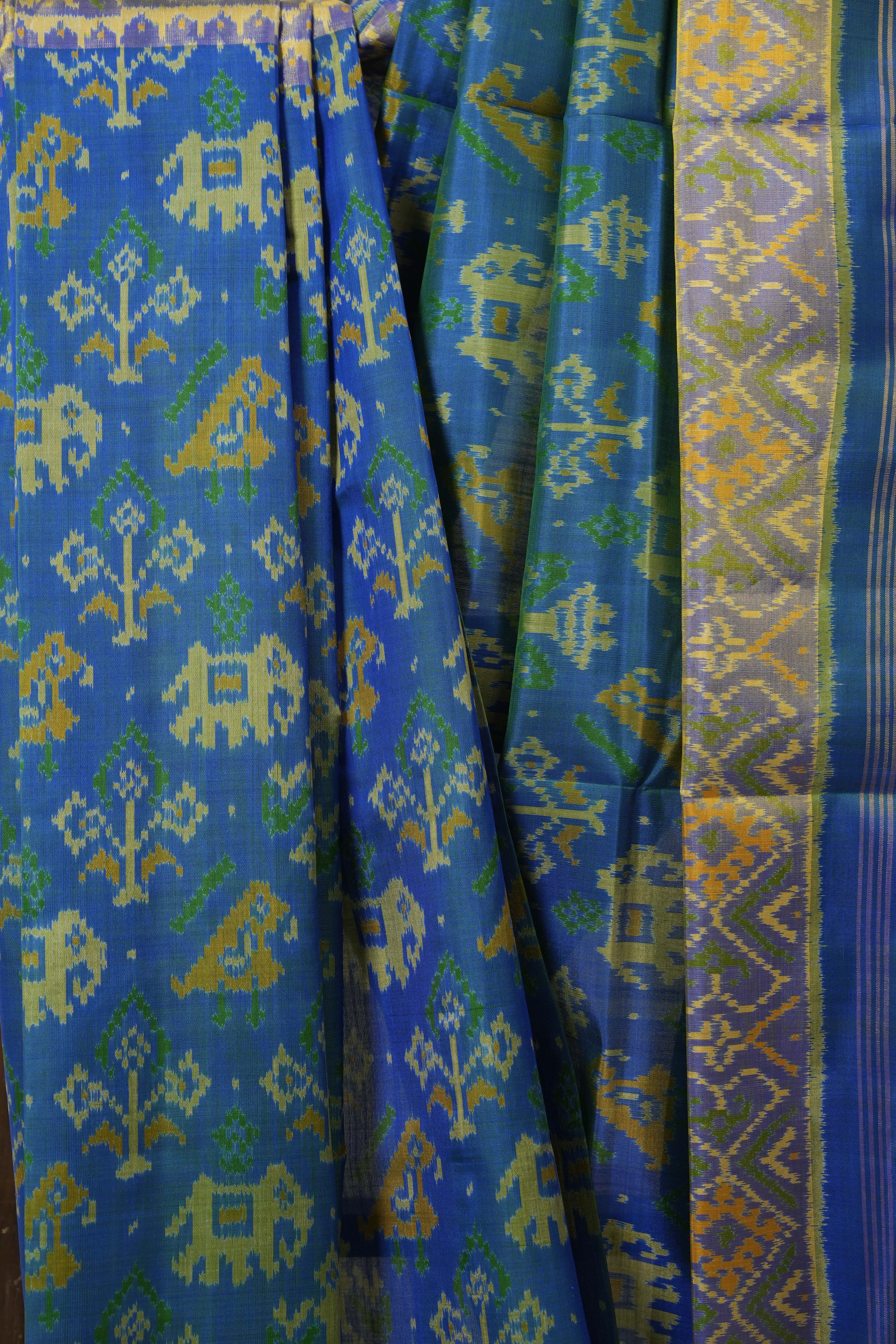 Blue Rajkot Patola Silk Saree - SRBRPSS614