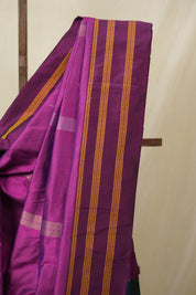 Fuchsia Purple Silk Ilkal (Reversible) Saree  - SRFPSIRS181