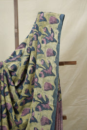 Creamy Yellow HBP Modal Silk Saree - SRCYMSS556