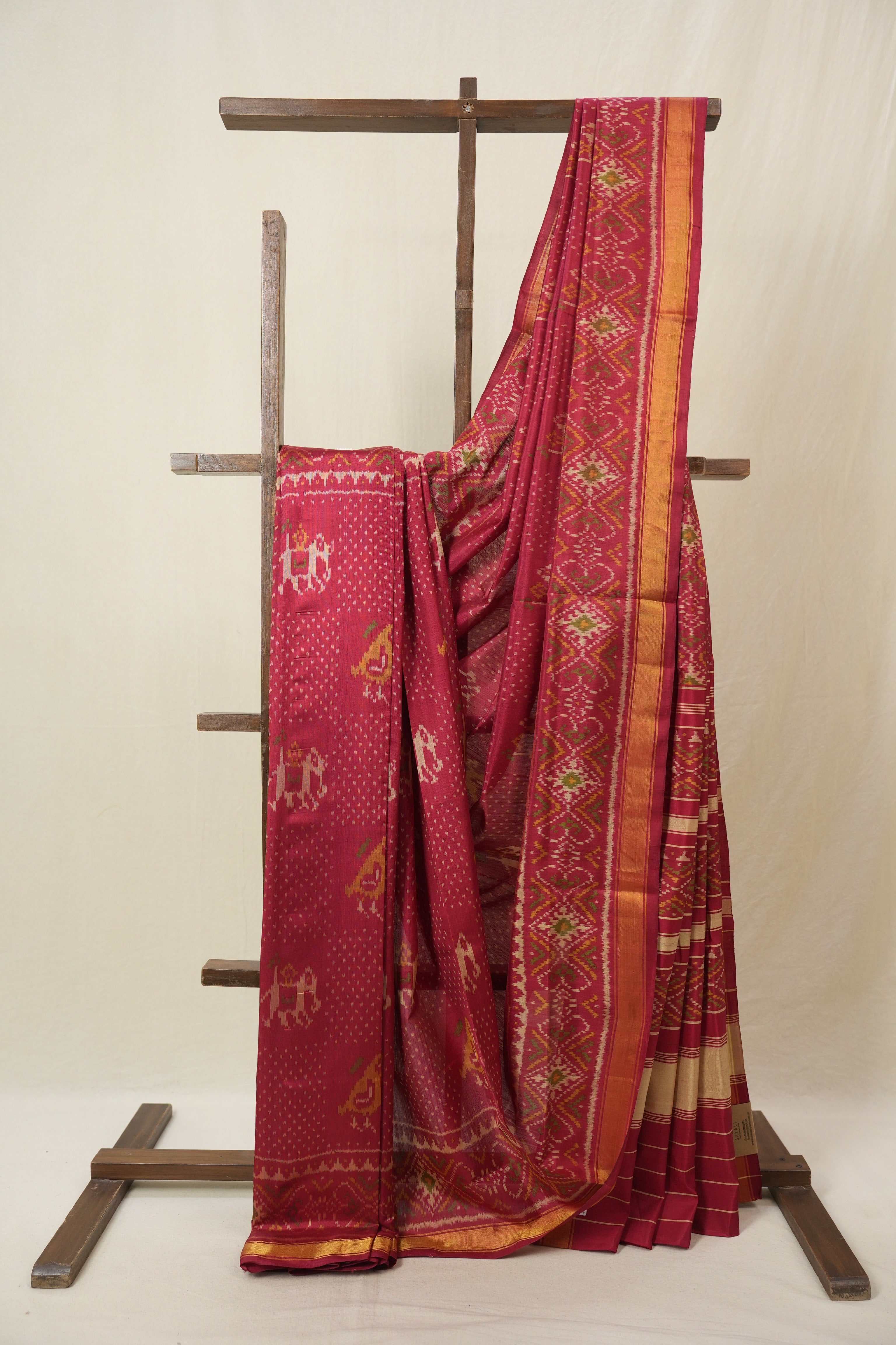 Maroon Rajkot Patola Silk Saree - SRMRPSS615