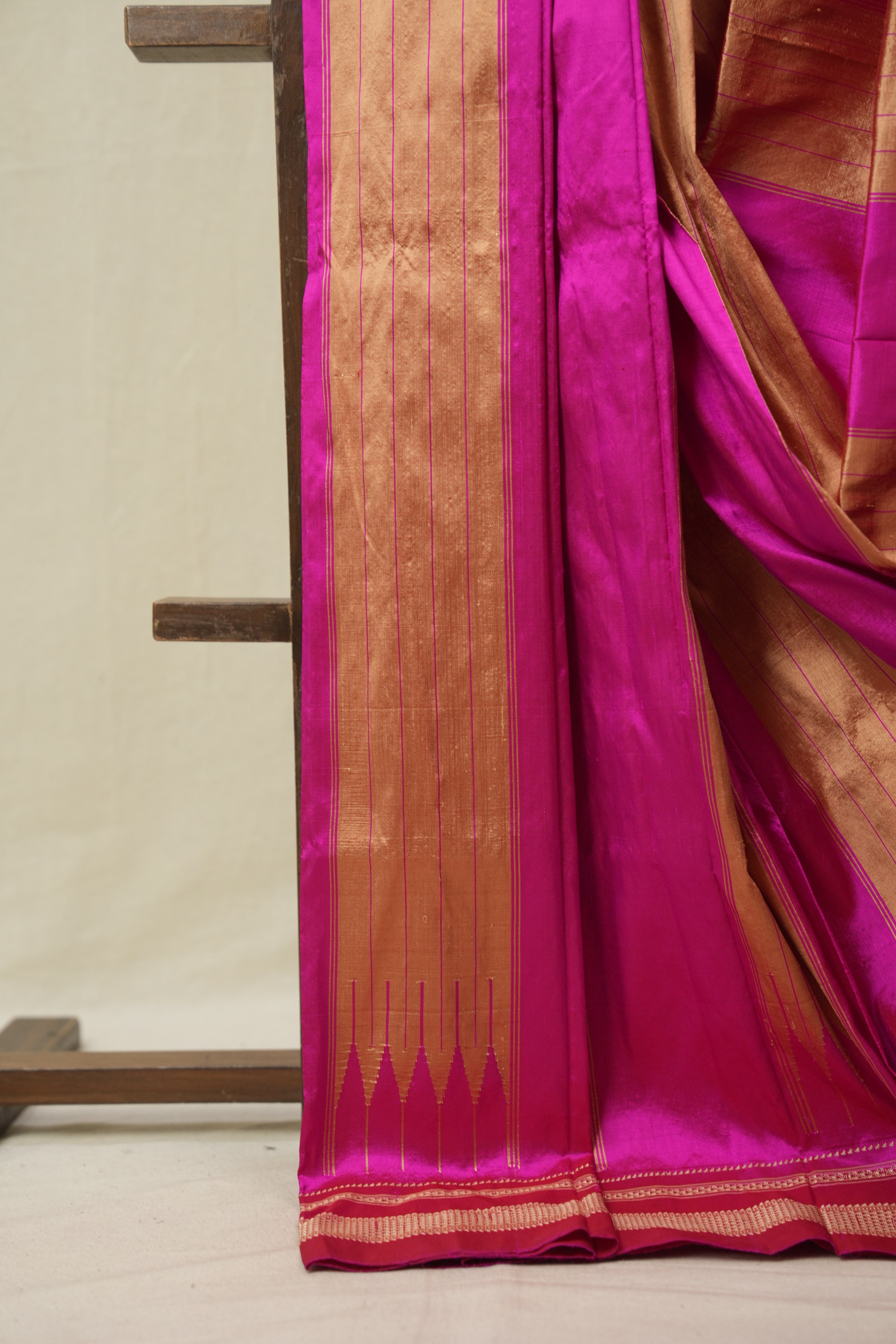 Rani Pink Silk Ilkal Saree  - SRRPSIS182
