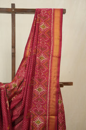 Maroon Rajkot Patola Silk Saree - SRMRPSS615