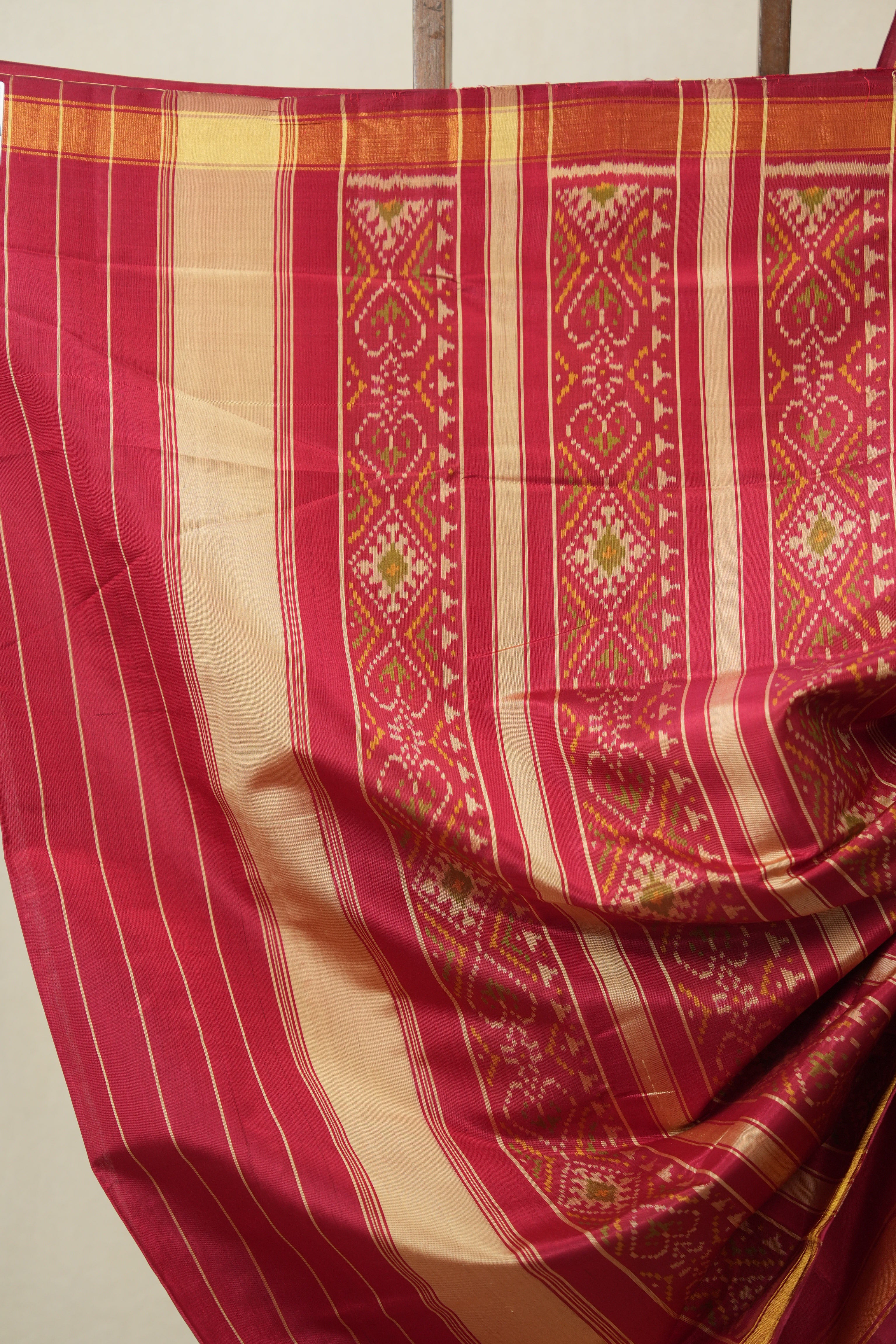 Maroon Rajkot Patola Silk Saree - SRMRPSS615