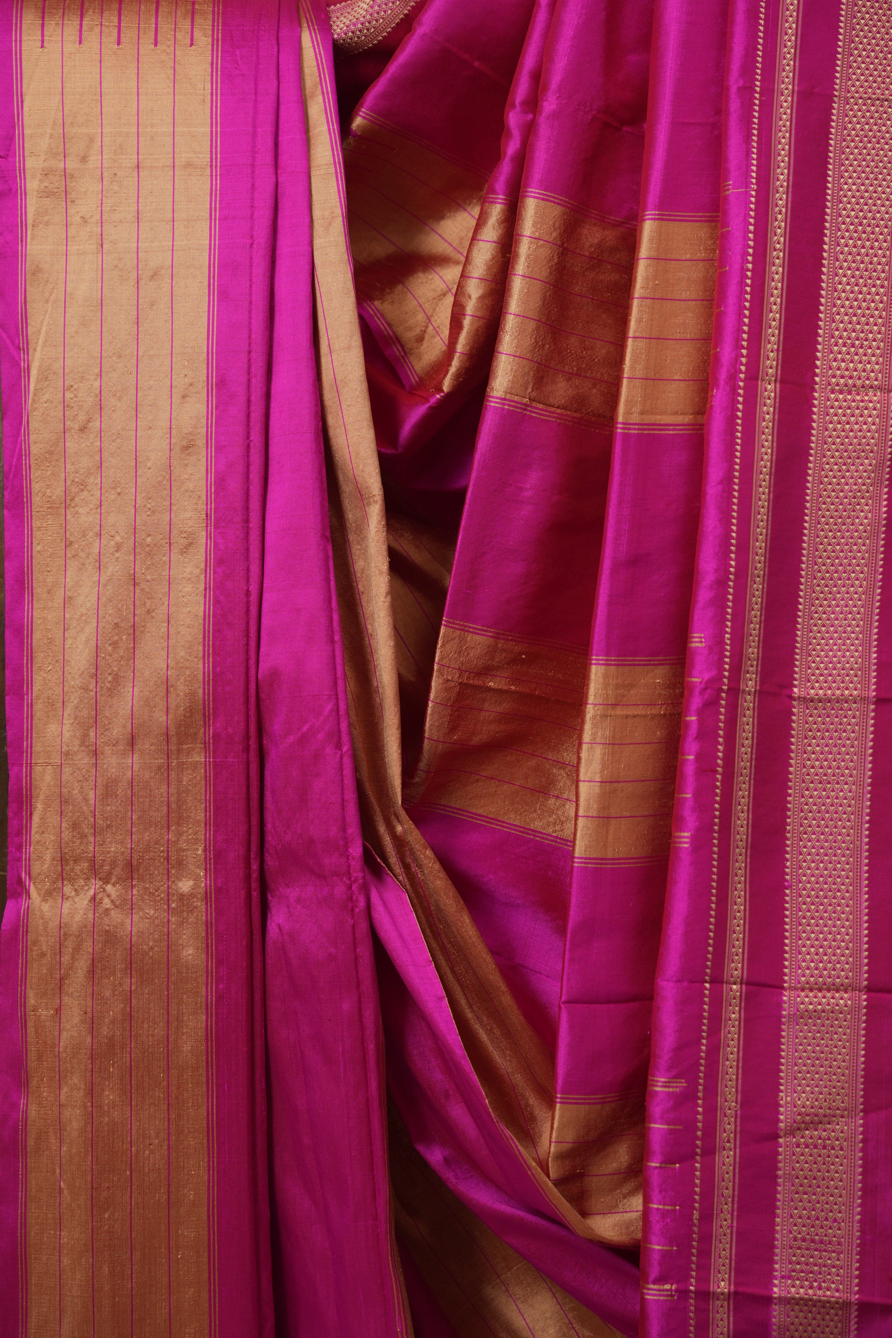 Rani Pink Silk Ilkal Saree  - SRRPSIS182