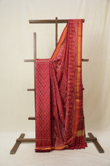 Red Rajkot Patola Silk Saree - SRRRPSS612
