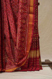 Red Rajkot Patola Silk Saree - SRRRPSS612