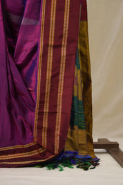 Rich Purple Silk Ilkal (Reversible) Saree  - SRRPSIRS180