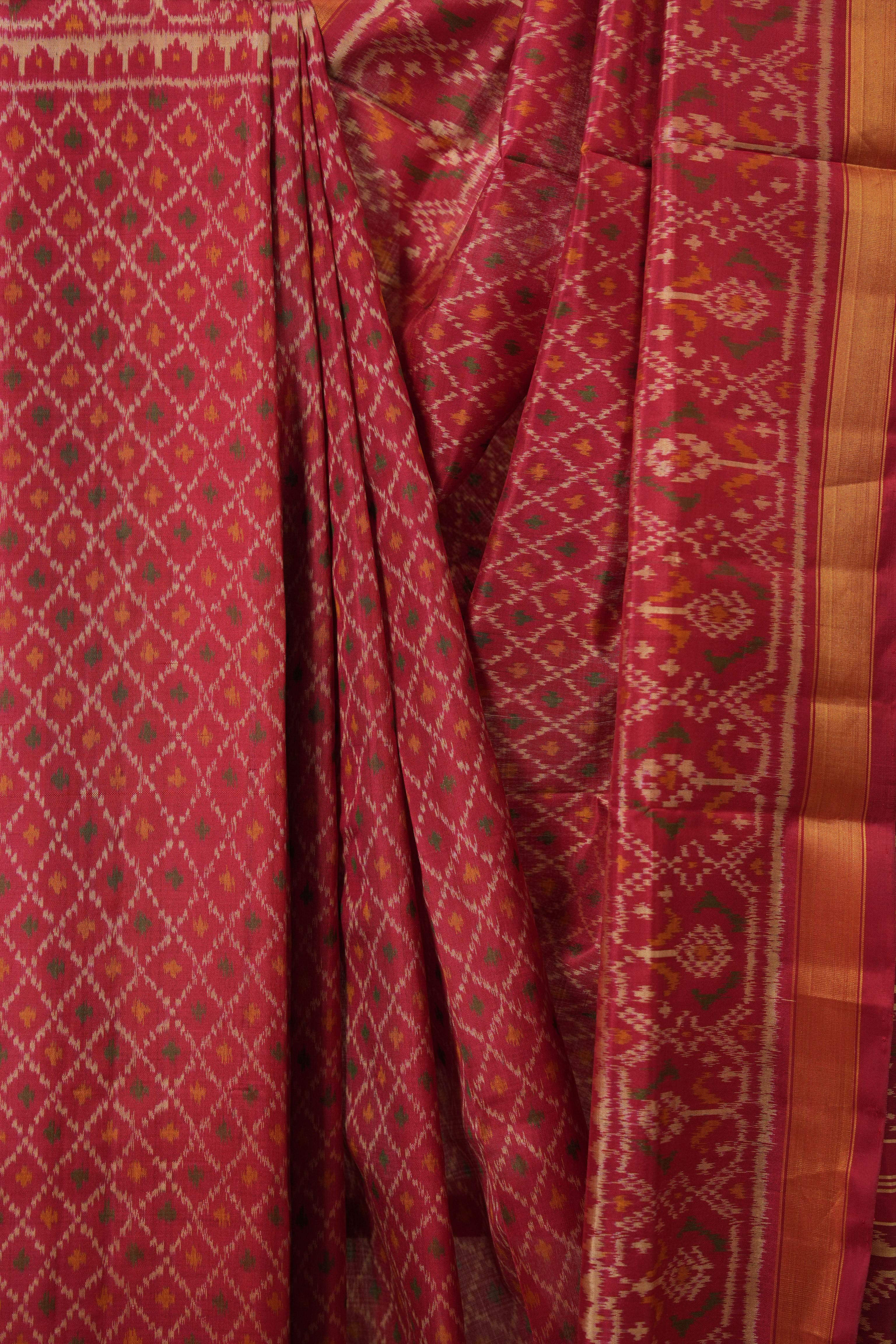 Red Rajkot Patola Silk Saree - SRRRPSS612