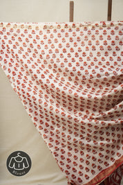 Red HBP Cotton Silk Saree With Maheshwari Border - SRRCSS1308