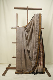 Cream HBP Cotton Silk Saree With Maheshwari Border - SRCCSS1728
