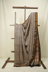 Cream HBP Cotton Silk Saree With Maheshwari Border - SRCCSS1728
