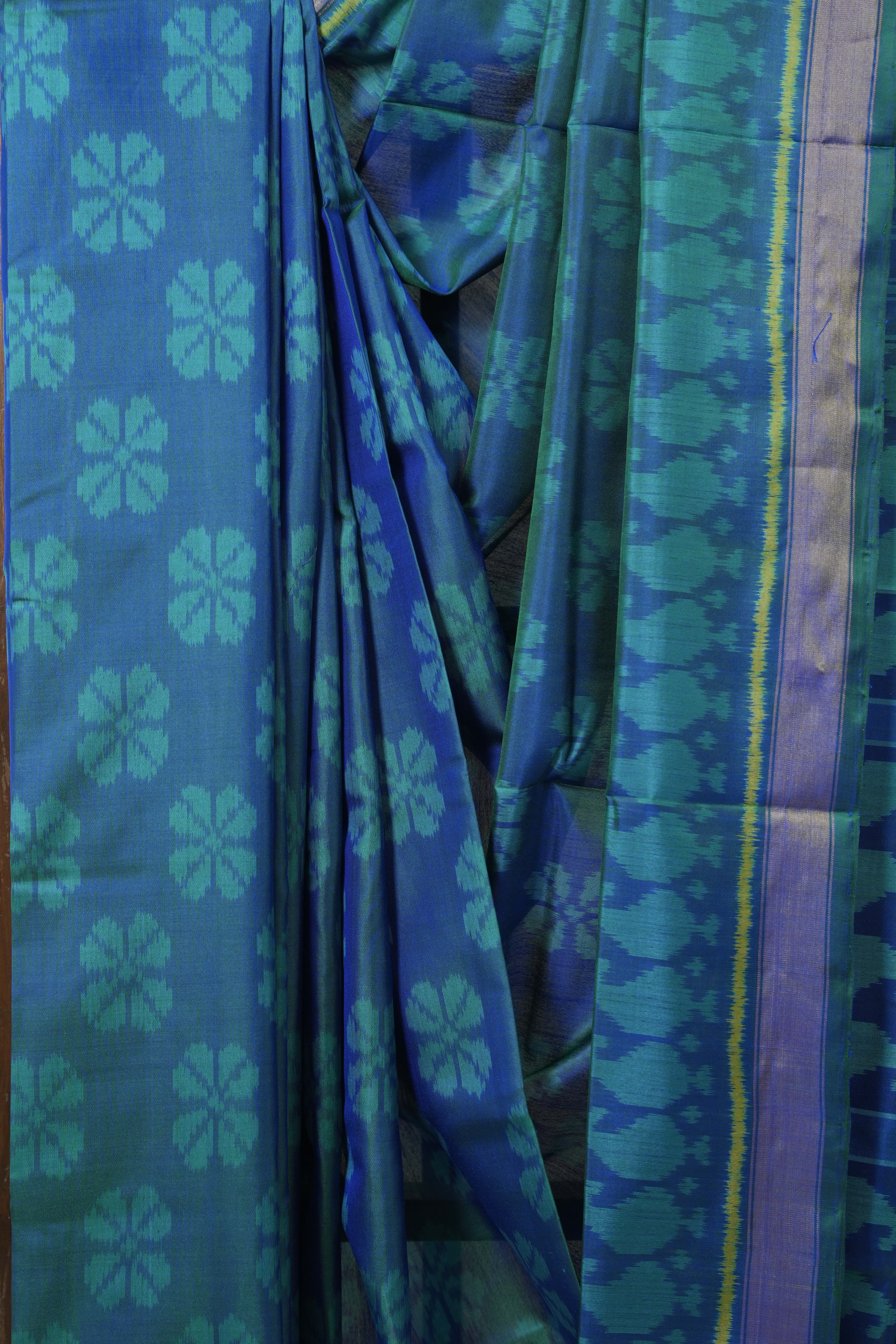 Blue Rajkot Patola Silk Saree - SRBRPSS613