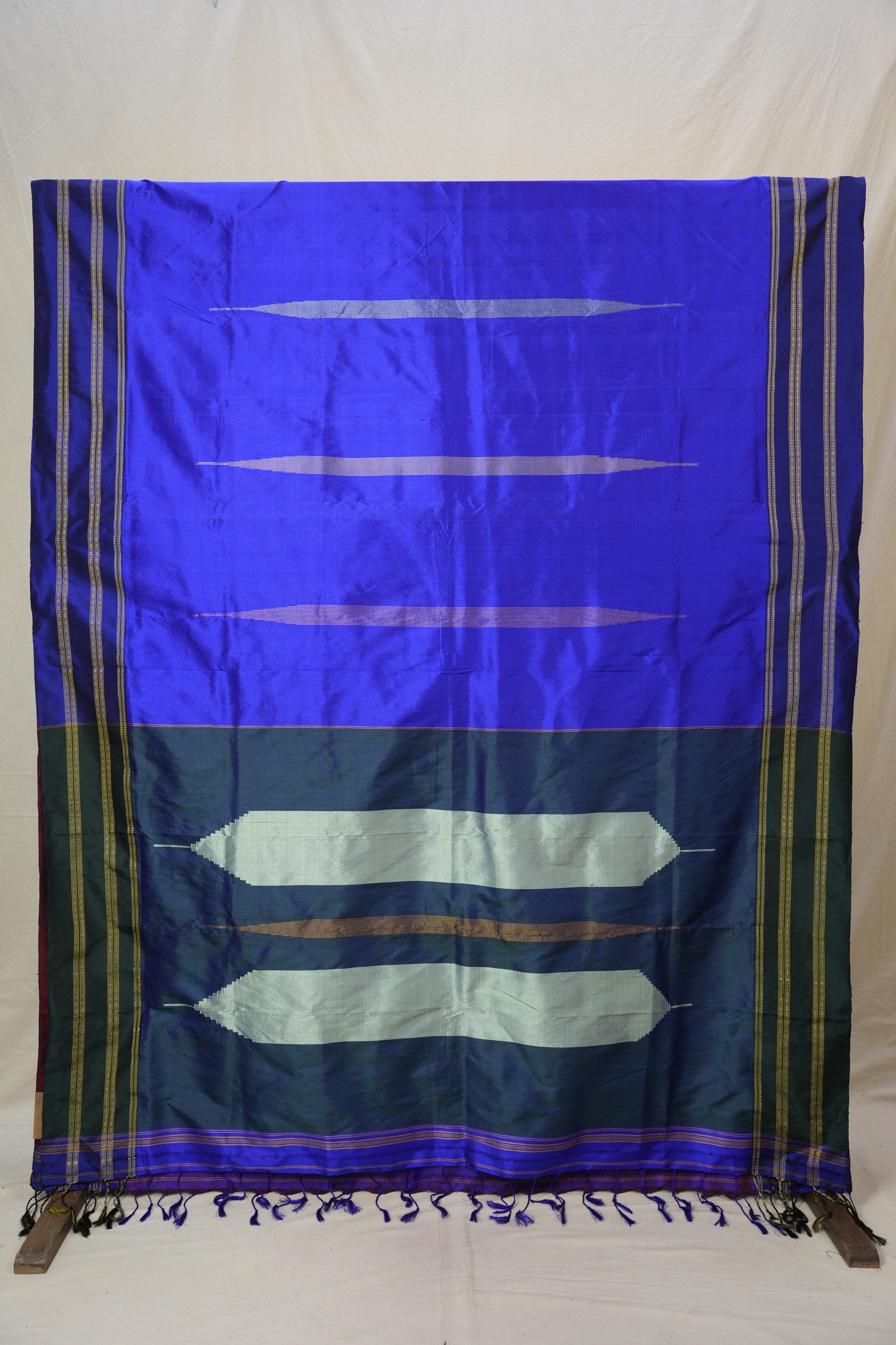 Blue Silk Ilkal (Reversible) Saree  - SRBSIRS179