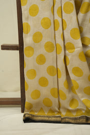 Off White HBP Cotton Silk Saree With Maheshwari Border - SRWCSS1729