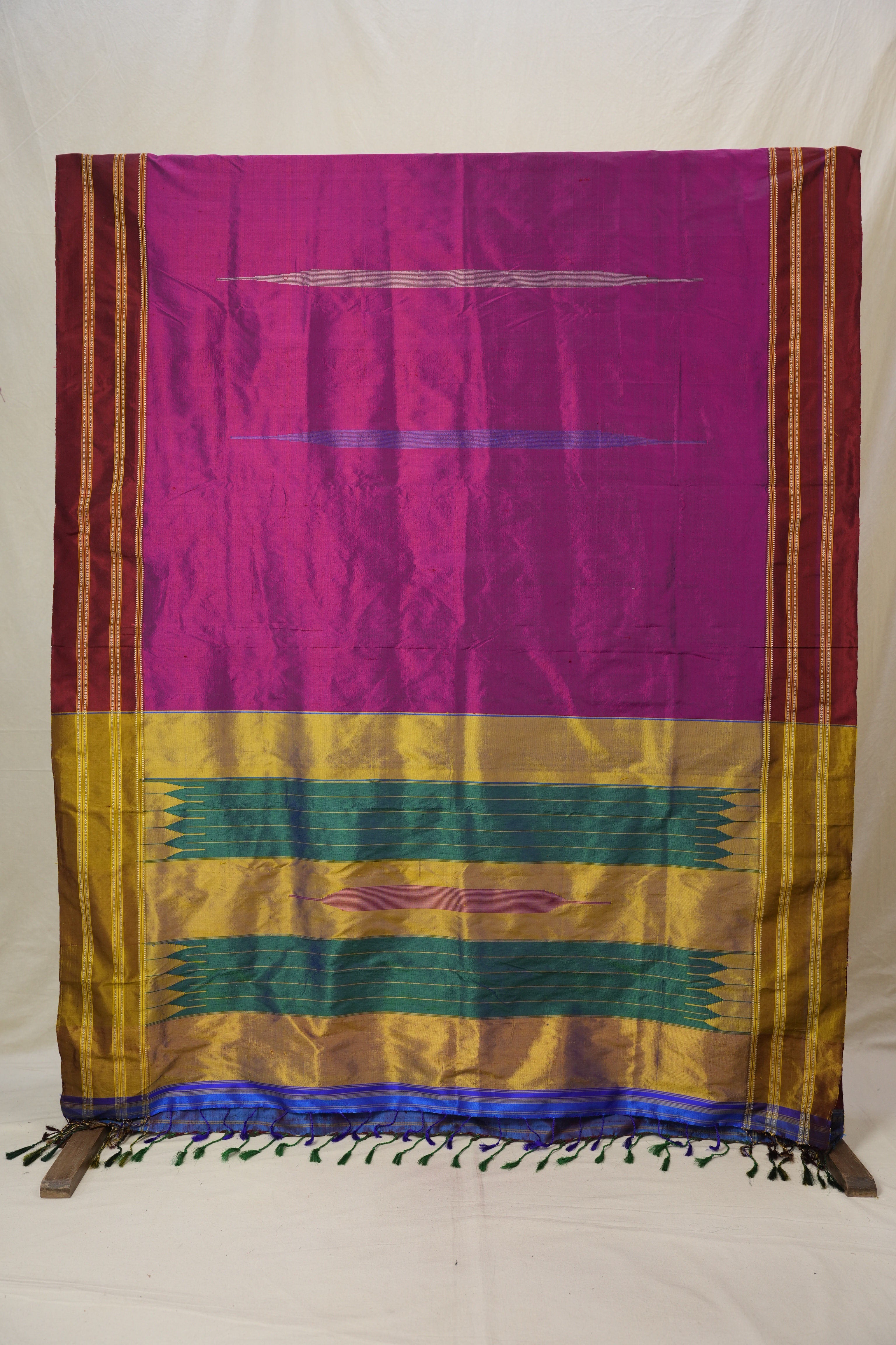 Rich Purple Silk Ilkal (Reversible) Saree  - SRRPSIRS180